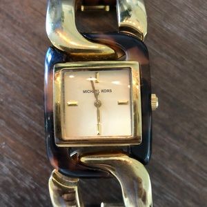Michael Kors Tortoise and Gold Bracelet Watch